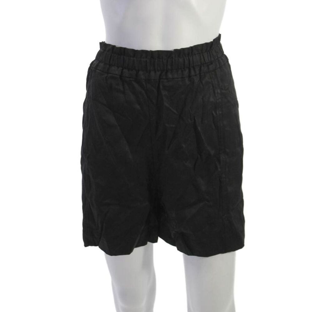 Elizabeth & James Womens Paperbag Shorts Black Lyocell Size XL